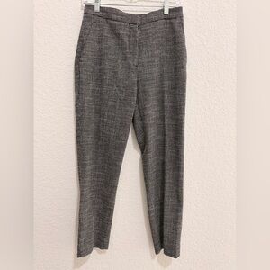 H&M Grey & Black Plaid Cigarette Pants | Slim Tailored Work Trousers